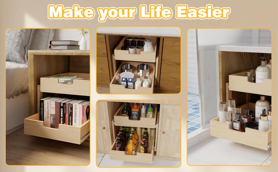 slide out drawers for kitchen cabinets