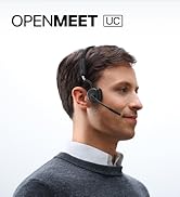 SHOKZ OpenMeet UC Bone Conduction Headset with USB-C adapter, Open-Ear Bluetooth Headphones with ...