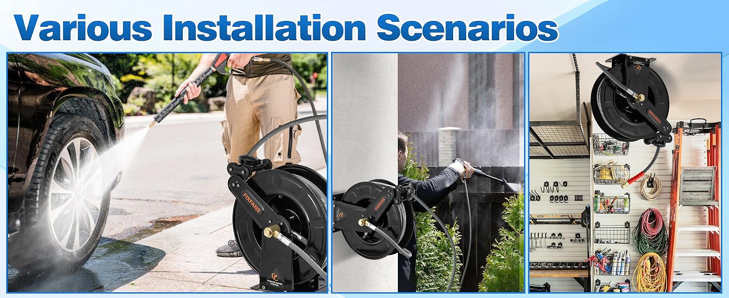 pressure washing hose reel