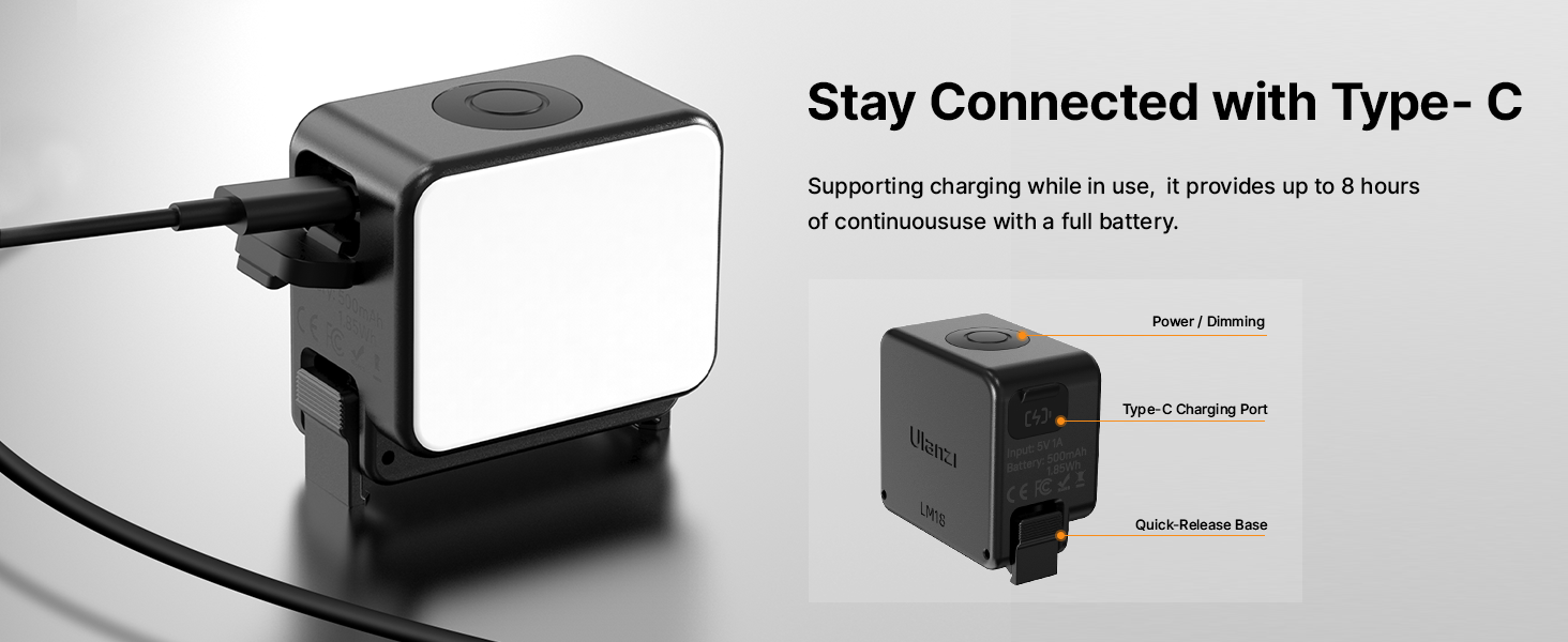 Mini LED Action Camera Video Light