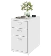 FLEXISPOT CB31-V2 3-Drawer Mobile File Cabinet for Home Office Rolling Filing Cabinet with combin...