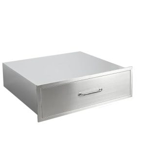Outdoor Kitchen Drawers 30x10 inch Large Capacity Triple Drawer，304 Steel 3 Drawer Cabinet for Outdoor Kitchen Island & BBQ Islands 20"W x 10"H x 30"D