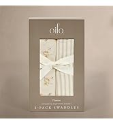 Oilo Premium Jersey Swaddle Blanket Set, Breathable 100% Turkish Cotton 4-Way Stretch Jersey, Sof...