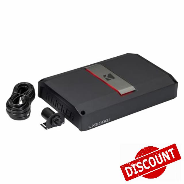 Kicker LX3000.1 3000w Mono Class-D Subwoofer Amplifier with Smart Bass (51LX30001)
