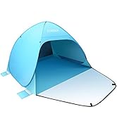Purebox Beach Tent Pop Up 1-2 Persons, UV 50 Protection Sun Shade, Lightweight, Portable & Easy S...