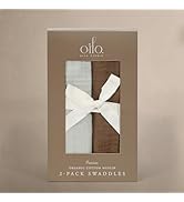 Oilo Premium Muslin Swaddle Blanket Set, Breathable 100% Organic Cotton 4-Way Muslin, Soft Large ...