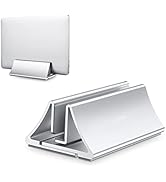LENTION Aluminum Space-Saving Vertical Desktop Stand Compatible MacBook Air/Pro 13 14 15 16 MacBo...