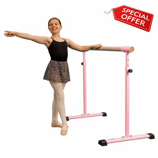 Pink Freestanding Portable Ballet/Stretch Barre