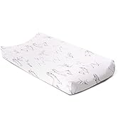 Oilo Changing Pad Cover, Breathable 100% Turkish Cotton Fitted Jersey, 300 Thread Count, Machine ...