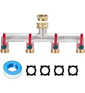 Garden 2-way valve, water distributor for tap for simultaneous connection of two devices.