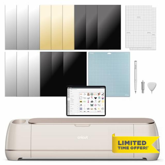 Cricut Maker 4 - Smart Cutting Machine (Seashell) | Digital Content Bundle - Includes Images in Design Space App