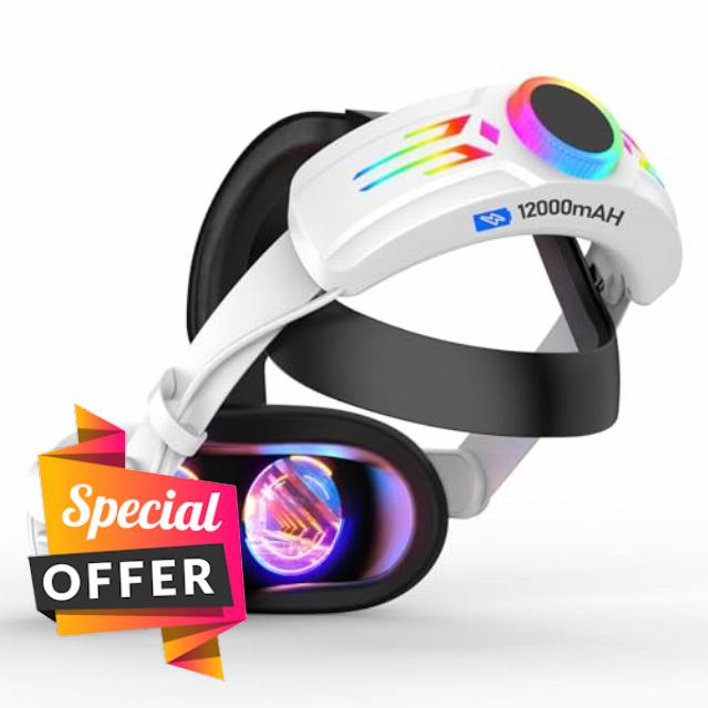 RGB Head Strap with 12000mAh Battery for Oculus Quest 2