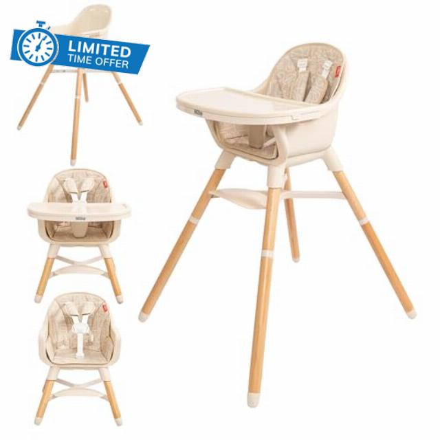 Nuby 4-in-1 Multi-Use High Chair – Convertible Baby to Toddler Seat
