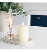 Festive Lights – Miniature LED Candles - 3 Pack Authentic Flickering Flame Effect - Battery Opera...