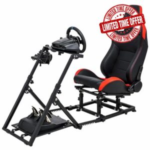 CXRCY Racing Simulator Cockpit with Adjustable Seat