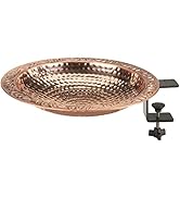 Good Directions Pure Copper Hanging Bird Bath, 13.5” Diameter, Features a Brass Chain, Bird Feeder