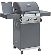 Grillstream Classic 2 Burner Freestanding Barbecue, Gas & Charcoal Hybrid Grill for Gardens, Grid...