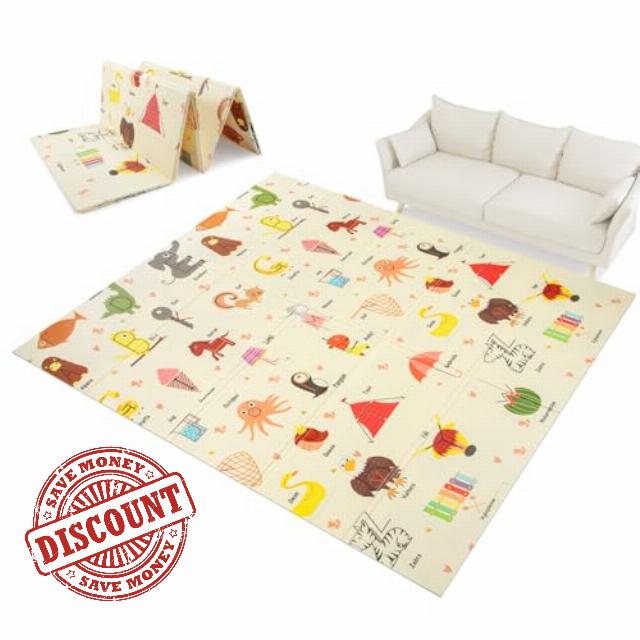Trintion Foldable Baby Play Mat – Extra Large Waterproof Foam Crawling Mat
