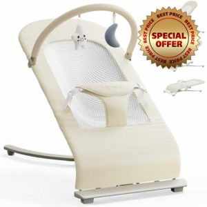 3-in-1 Portable Baby Bouncer & Rocker Chair for Newborn to Toddler - 4 Adjustable Recline Positions