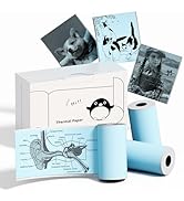 Phomemo Paper for T02/M02X/M02L Mini Thermal Printer, Sticker Printer Thermal Paper Roll for Phot...