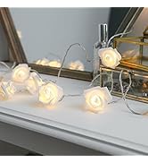 Festive Lights 3.9m Rose Petal Decorative Fairy String Lights - 20 Battery Operated Warm White LE...