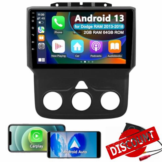 Car Stereo Radio for Dodge RAM 1500 2500 3500 2013 2014 2015 2016 2017 2018