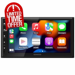 KENWOOD DMX5710S 6.8" Capacitive Touchscreen Digital Multimedia Receiver – Wireless Apple CarPlay