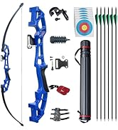 D&Q Archery Set Adult Bow and Arrow Set Adult Takedown Recurve Bow Hunting Bow Target Practice Co...