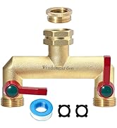 Wisdomgarden 3-way water distributor, heavy design, made of brass, garden hose distributor, 3-way