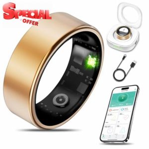 Smart Health Ring for Women Men Fitness Tracker with Heart Rate