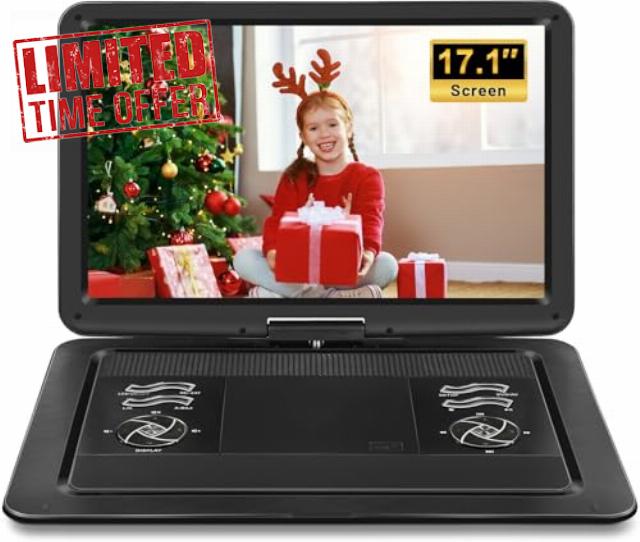 19.6" Portable DVD Player with 17.1" Large HD Screen