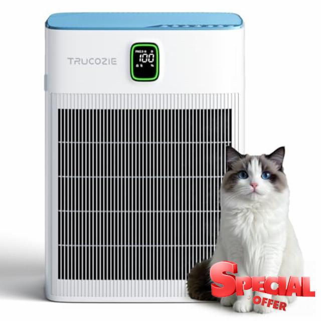 Air Purifier for Home Pets Up to 2000 Ft² in 1 Hr with Washable Filter