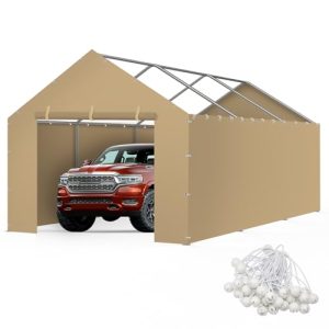 Heavy Duty Garage Car Tent Shelter Tarp with Ball Bungees