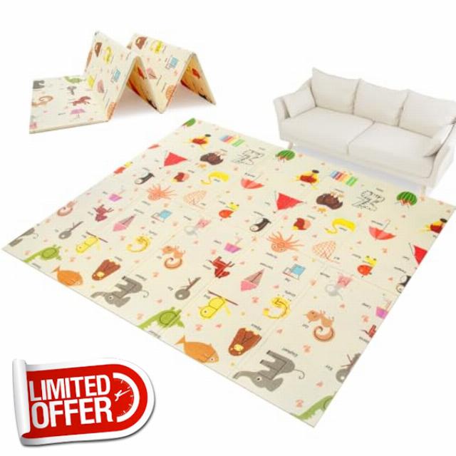 Trintion Foldable Baby Play Mat – Extra Large Waterproof Foam Crawling Mat