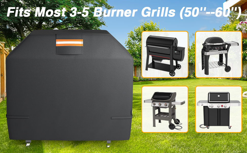Outdoor BBQ Grill Cover Waterproof Gas Grill Cover Heavy Duty 420D UV Resistance Grill Cover