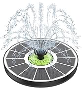 SZMP Solar Fountain with Flower, 3.5W Glass Panel Solar Powered Bird Bath Fountains with 7 Nozzle...