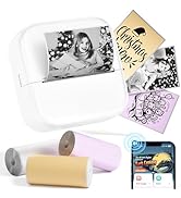 Phomemo Sticker Printer - Mini Photo Printer, M02X Wireless Bluetooth Thermal Mobile Printer, Poc...