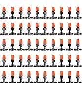 Pack of 20 adjustable drip emitters water irrigation dripper 360 degree water flow drip water...