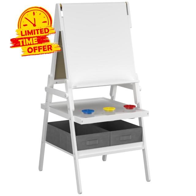 GYMAX Wooden Kids Easel