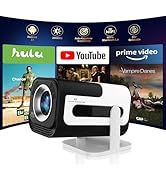 ENUOSUMA Mini Projector,Support 4K 1080P Portable Projector with Dual Band WIFI6 Bluetooth 5.0 An...
