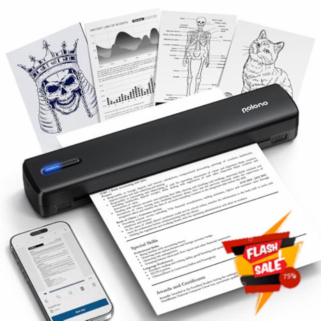 POLONO Portable Printer Wireless for Travel