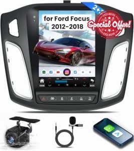 Car Radio for Ford Focus 2012 2013-2018: Car Stereo with 1280x800 HD 5G WiFi Wireless CarPlay Android Auto 1080P Backup Camera - 10.4 Inch Touchscreen with GPS Bluetooth SWC FM
