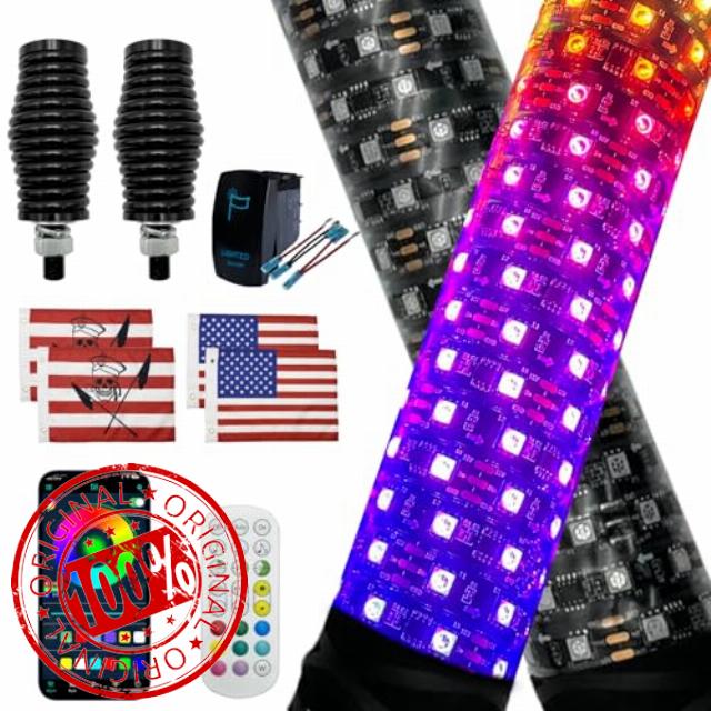 2 Pack 2ft Fat Whip Lights