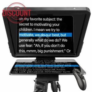 16-inch Aluminum Teleprompter for Camera and iPad