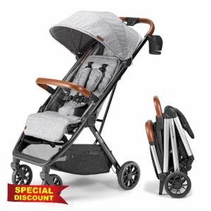 Bēbee V2 Lightweight Baby Stroller - Premium Vegan Leather