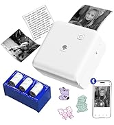 Phomemo Mini Printer 300dpi Printer for Smartphone, P2S Bluetooth Sticker Printer for Learning, 3...
