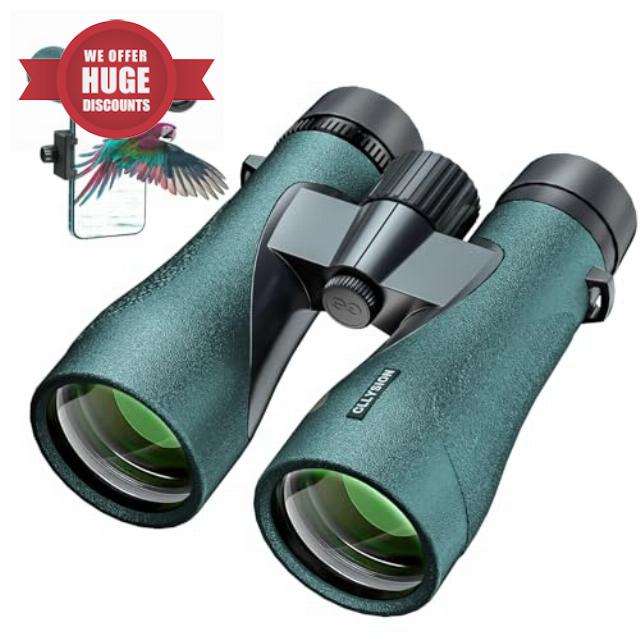 12X50 UHD Binoculars for Adults High Powered with Phone Adapter