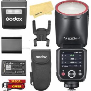 Godox V100C V100 C V100-C USA Version Round Head Camera Flash for Canon Camera Flash Speedlite Speedlight