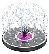 SZMP 3.5W Solar Fountain, 2024 Upgraded Glass Panel Bird Bath Fountains, Solar Powered Water Foun...