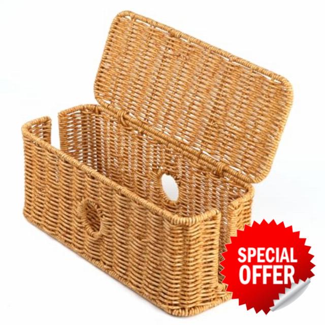 Rattan Cable Management Box